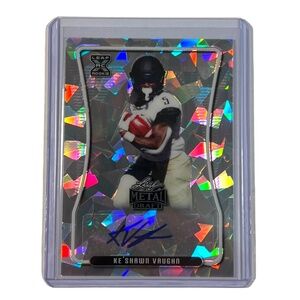 Ke'Shawn Vaughn 2020 Leaf Metal Draft Silver Crystals /30 #BA-KSV Rookie Auto RC